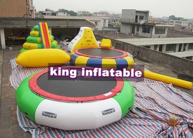 Heat Sealing Blow Up PVC Water Combine Toys /  Tower Slide Iceberg Trampoline And Water Blob