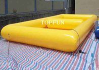 Komik Sarı Çift Havuzlu Şişme Yüzme Havuzları PVC Tente CE Onayı