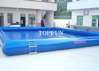 Tek Silindirli 10 x 6 m Mavi Şişme Su Havuzu, Su Silindiri olan Çocuklar İçin