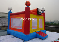 Futbol ile Komik PVC Tente Çocuk Atlama Kalesi Şişme Kabarık Ev