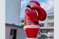 Bir Hediye Çanta Noel Süslemeleri Açık Dev Şişme Noel Baba