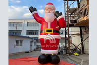Bir Hediye Çanta Noel Süslemeleri Açık Dev Şişme Noel Baba