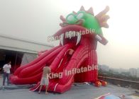 Yetişkinler İçin Moster Model PVC ile Güzel Red Dragon Şişme Su Kaydırağı