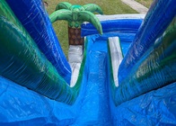 Büyük Çocuk Şişme Su Kaydırağı Açık Oyun PVC Dev Çift Su Kaydırağı Şişme