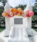 Düğün Pastel pembe şişme sıçrama kale top çukuru mini beyaz sıçrama evi