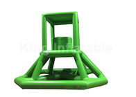 Yeşil 16.41 FT Şişme Su Oyuncak PVC Tırmanma Cankurtaran Kulesi Merdivenli