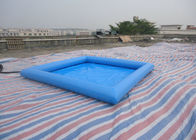 Kare PVC mavi Şişme Su Havuzu / Çocuklar İçin Eğlenceli Su Havuzu 32cm Derinlik