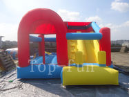 PVC branda ile Çocuklar Backyard Fun World Şişme Atlama Kalesi, Özelleştirilmiş Renk ve Boyut