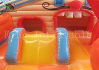 Renkli Palyaço 0.55mm PVC Şişme Ticari Sıçrama Evleri Çocuklar İçin Slaytlı