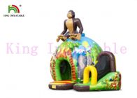 Yeşil Jungle Disco Tema Çocuklar İçin Şaşırtıcı Baskı ile Bouncy Castle Blow Up
