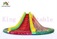 Kiralık Volkanik Yuvarlak Volkan PVC Şişme Kuru Slayt / Blow Up Slide