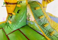 Yeşil / Sarı 0.55mm PVC Ticari Sıçrama Evleri ve CE Onaylı Slayt