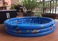 Üçlü Tüpler Yuvarlak Çocuk Şişme Yüzme Havuzları PVC Tente Sevimli Karikatür