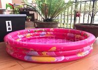 Üçlü Tüpler Yuvarlak Çocuk Şişme Yüzme Havuzları PVC Tente Sevimli Karikatür