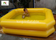 Sarı Çift Tüpler Backyard In Çocuklar İçin Yüzme Havuzu Blow Up