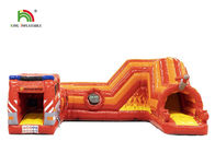 Çocuklar İçin PVC 0.55mm 21ft Kırmızı İtfaiye Aracı Şişme Engel Kursu