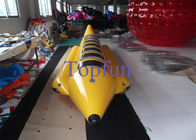 Stream Rafting İçin Motorlu Çift Veya Tek Satır Şişme Muz Tekne / Muz Şekli Tekne