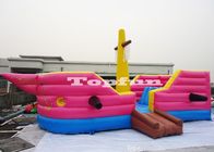 Tekne Şekli Şişme Atlama Kale / Corsair Etrafında Çocuklar İçin Sıçrama