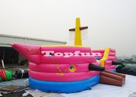 Tekne Şekli Şişme Atlama Kale / Corsair Etrafında Çocuklar İçin Sıçrama