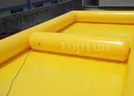 Sarı Kare Açık Şişme Su Havuzları Su Yürüme Topu İçin PVC