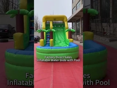 Ucuz Fiyatlı Ticari Kaliteli PVC Havuzlu Şişme Su Kaydırmaları