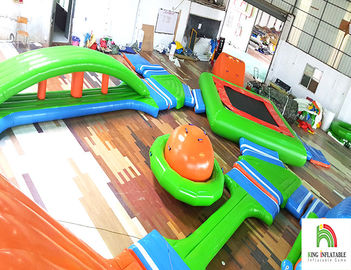 Customized Inflatable Water Parks 0.9mm Safety Environmental Protection