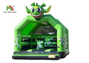 Green Commercial 2.1 Ft Astronaut Childrens Bouncy Castle / Inflatable Kids Jumping Castle