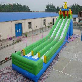 Triple Lanes Giant Inflatable Water Slide Colorful For Outdoor / Rent