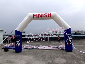 0.55mm PVC Tarpaulin Inflatable Arch Blue Customized For Sports And Events
