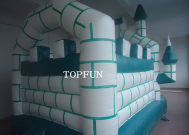 Ticari Kale Tipi Yeşil Şişme Atlama Kalesi 5 x 4 m PVC Tente