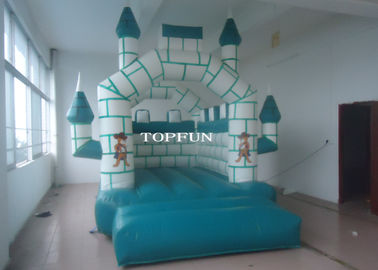 Ticari Kale Tipi Yeşil Şişme Atlama Kalesi 5 x 4 m PVC Tente