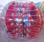 Çocuklar İçin Kırmızı Ve Temizle 0.8mm PVC İnsan Tampon Topu Şişme Topu