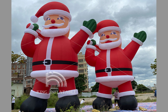 Dev Şişme Noel Noel Baba 6m 8m 10m Ticari Dış Mekan Görüntülü Reklamcılık