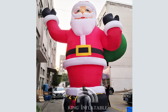 Dev 33 Ft / 10M Şişme Noel Baba Açık Şişme Noel Dekorasyonu Noel Baba'yı havaya uçurmak
