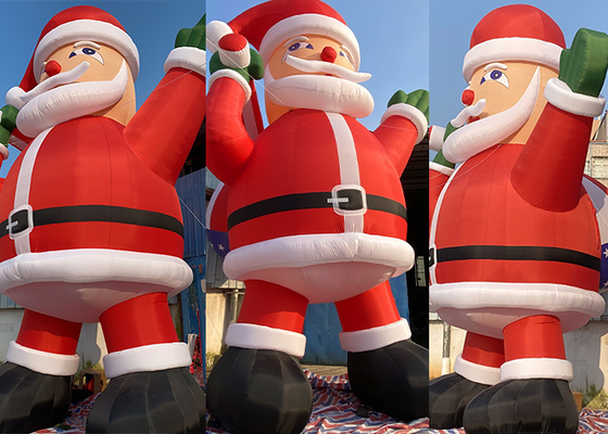 Noel Süslemeleri İçin Blower ile Açık Xmas Dev Şişme Noel Baba