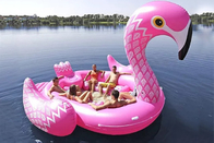 Dev Pembe Şişme Flamingo Havuzu Şamandıra Açık Göl Yetişkinler Parti İçin Şişme Şamandıra