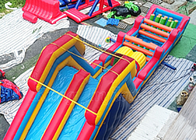 Şişme Engel Kursları 20m Uzun PVC Mavi Kırmızı Çocuklar Yetişkinler İçin Büyük Şişme Oyuncaklar