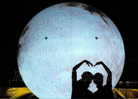 Dev Şişme Reklam Ay Modeli Büyük Gezegenler Küre Balon Dekorasyon İçin Led