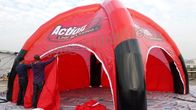 Ticari Kullanım İçin Dört Ayağı ile Kırmızı 9m Çaplı Örümcek Şişme Etkinlik Çadırı