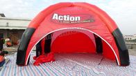 Ticari Kullanım İçin Dört Ayağı ile Kırmızı 9m Çaplı Örümcek Şişme Etkinlik Çadırı