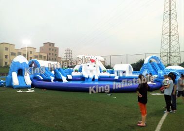Su Sporları İçin Büyük Ayı Şişme Su Parkı Plato 0.55mm PVC Tente