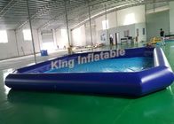 Çocuklar İçin Açık Dev Mavi PVC Kare Şişme Yüzme Havuzu Boyutu 10m X 8m