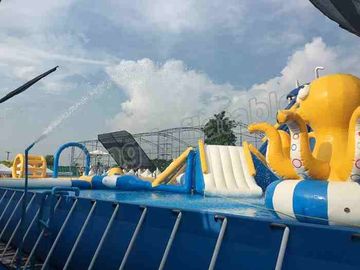 Büyük Çerçeve Havuz / Ahtapot Slide CE Heyecanlı Şişme Su Parkları