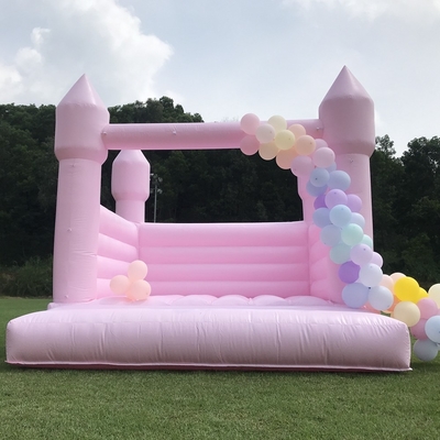Düğün Pastel pembe şişme sıçrama kale top çukuru mini beyaz sıçrama evi