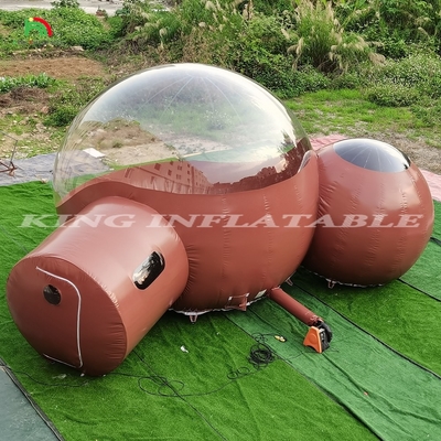 Şişilebilir Ticari Sınıf İki Oda Pvc Açık Eko Kubbe Kamp Çadırı Balon Çadırı
