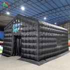 Taşınabilir Büyük Parti Çadırı Ev Siyah LED Işık Disko Bar şişme küp çadırı