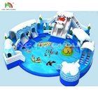 Çocuk Oyunları Tasarımı Şişme Büyük Havuz Su Parkı Yüzme Havuzu ve Kaydırma ile Şişme Su Parkı