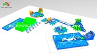 Ticari Açık Havuz Şişme Su Parkı Su Temizleme Sistemi ile Oyun Şişme Su Parkı