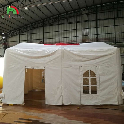 Beyaz Büyük Açık Hava Blow Up Düğün Partisi LED Işık Kamp Yüklü Açık Hava Etkinlikleri Çadırı