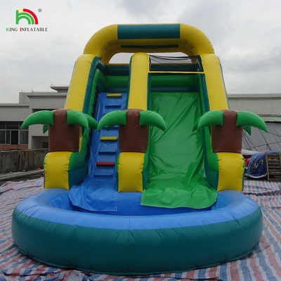 Ucuz Fiyatlı Ticari Kaliteli PVC Havuzlu Şişme Su Kaydırmaları